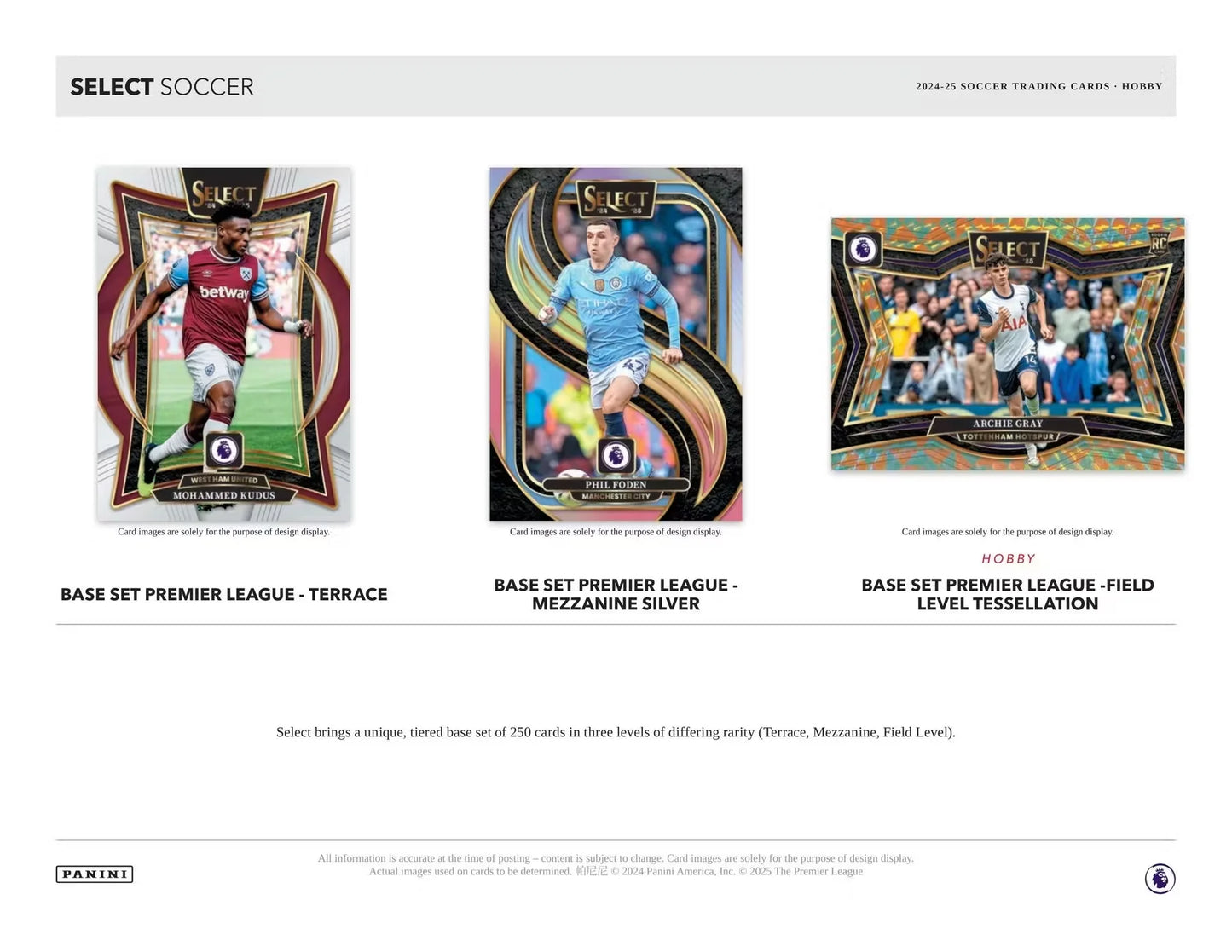 2024-25 Panini Select Premier League EPL Soccer Hobby Box