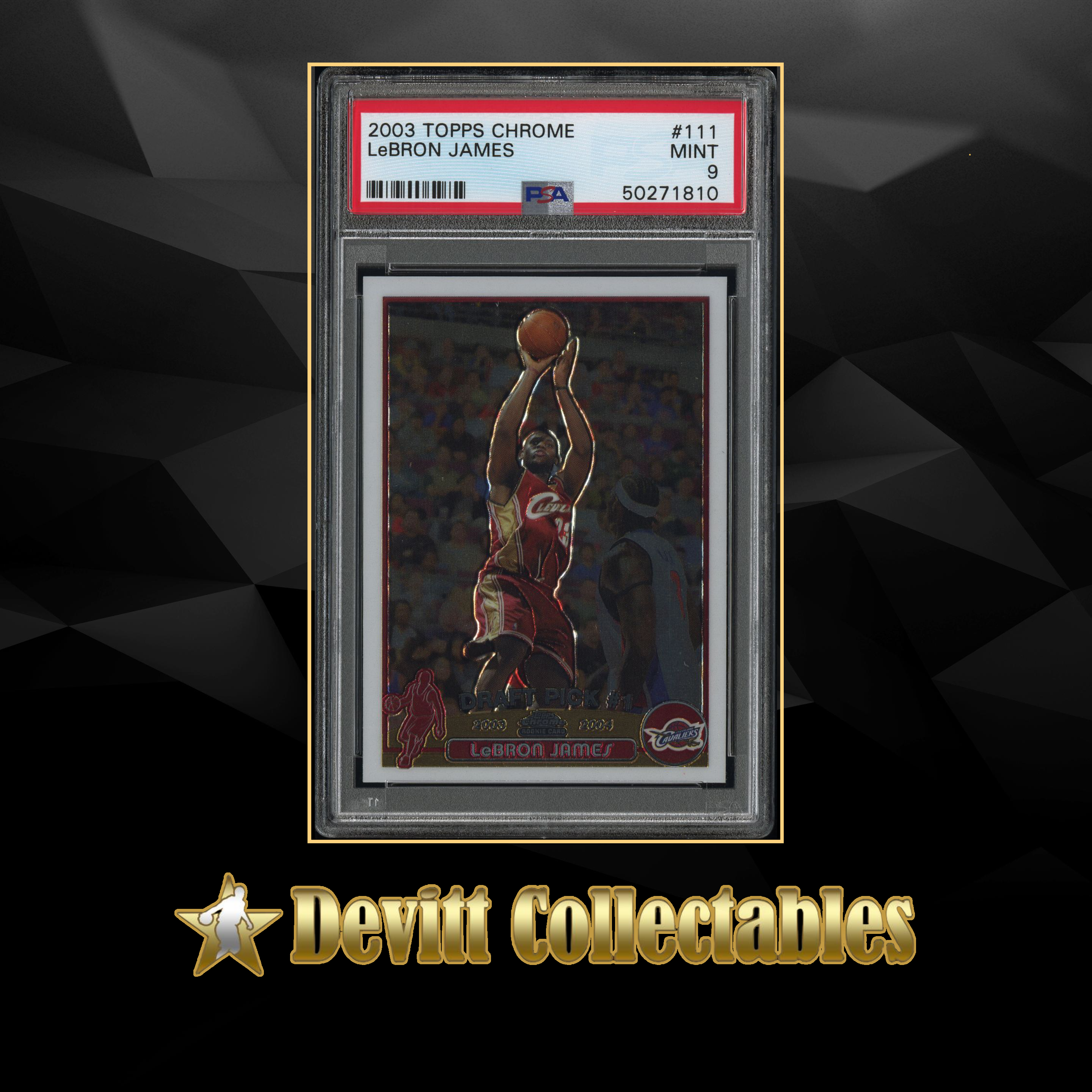 2003-04 Topps Chrome LeBron James rookie psa9