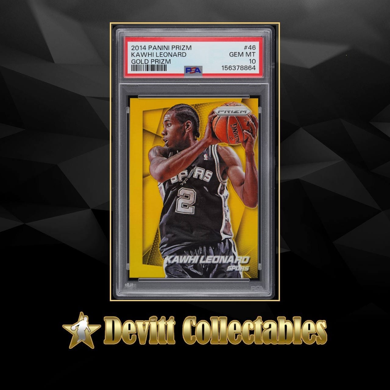 2014-15 Panini Prizm Kawhi Leonard prizm gold /10 true gold psa10