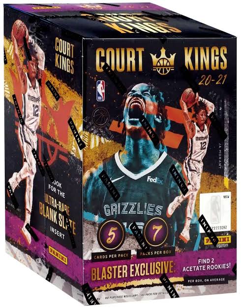 2020-21 Panini Court Kings Basketball 7-Pack International Blaster Box