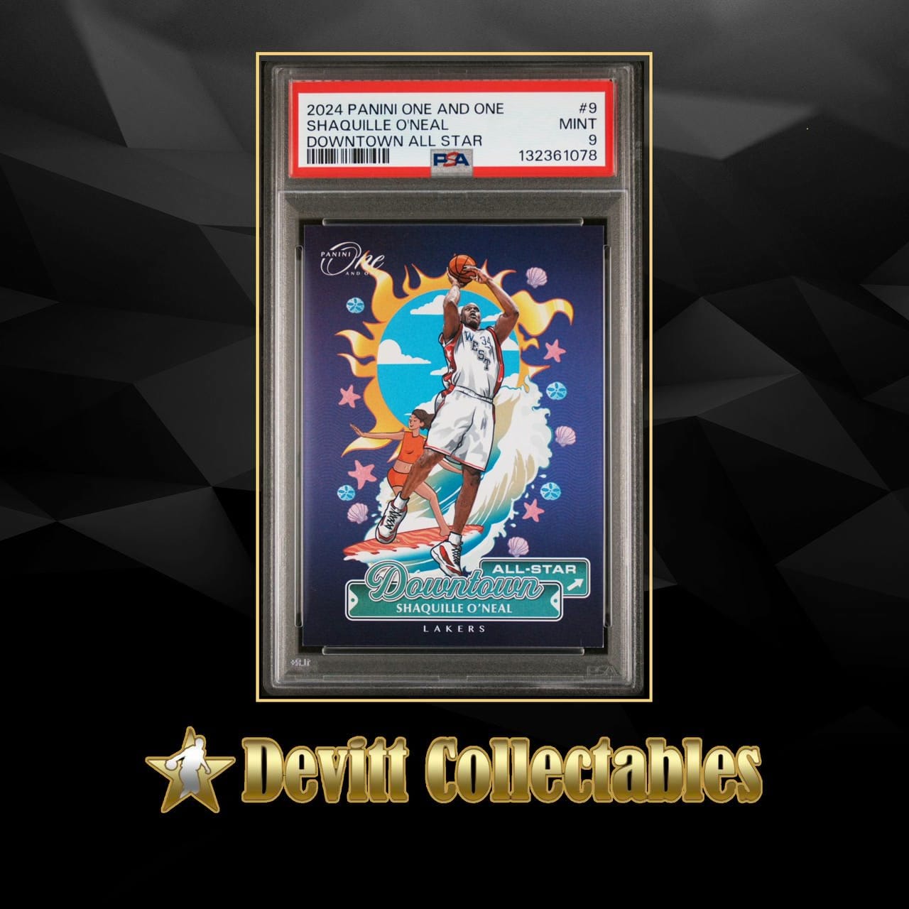 2024 Panini one and one Shaquille O'Neal Downtown psa9