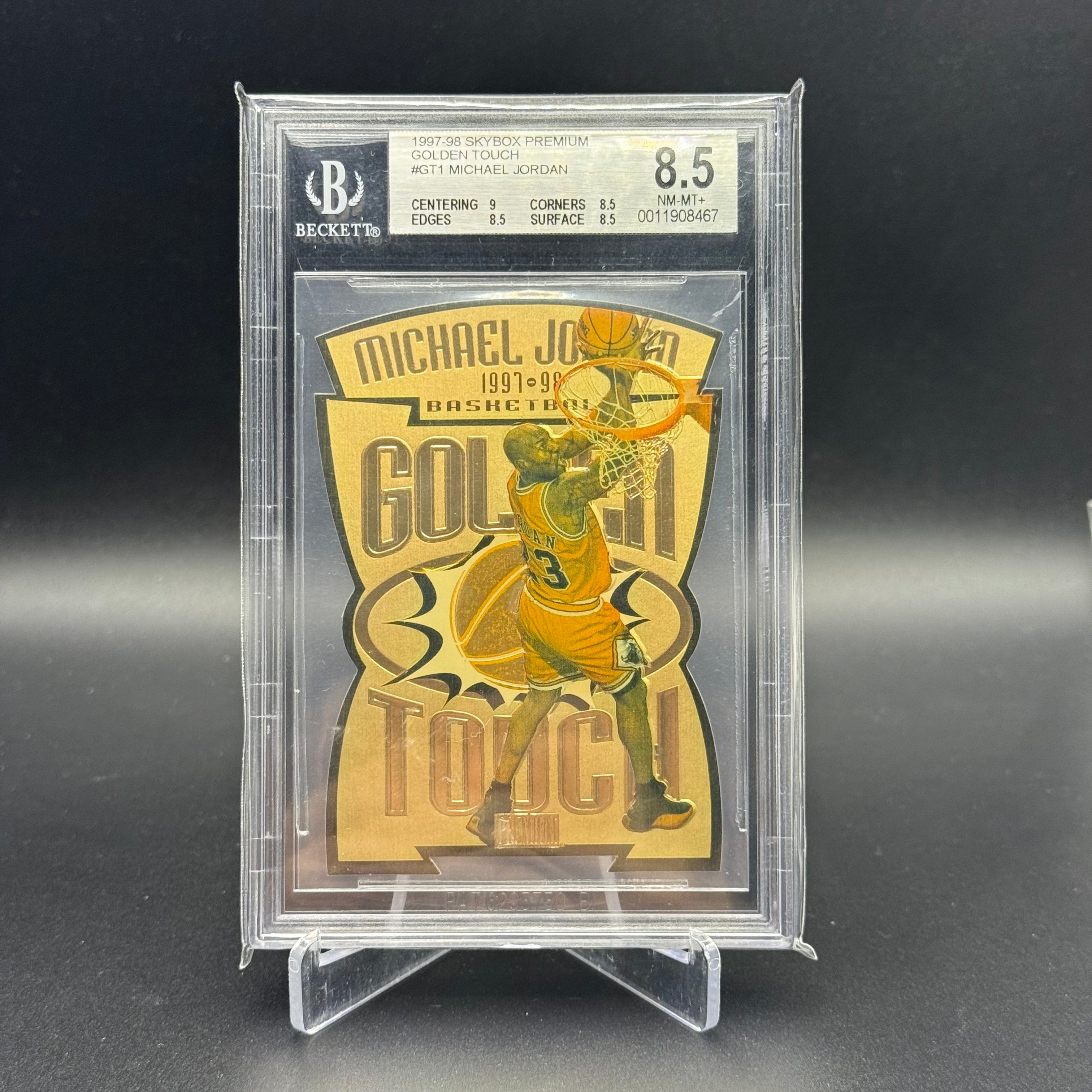 1997-98 skybox premium golden touch michael jordan bgs9.5