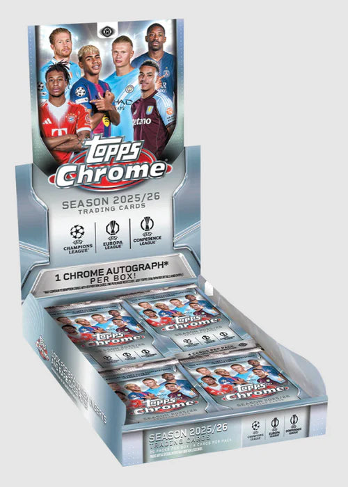 2025-26 Topps Chrome UEFA Club Competitions Soccer Hobby Box