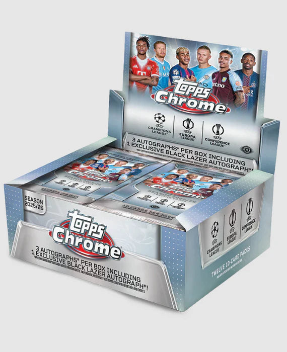 2025-26 Topps Chrome UEFA Club Competitions Soccer Jumbo Box