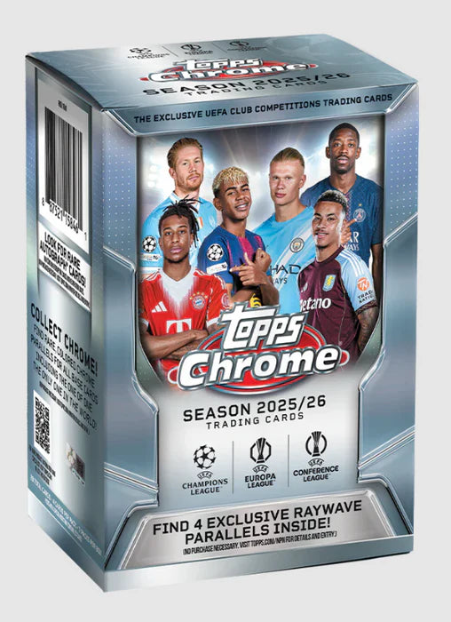 2025-26 Topps Chrome UEFA Club Competitions Soccer Value Box