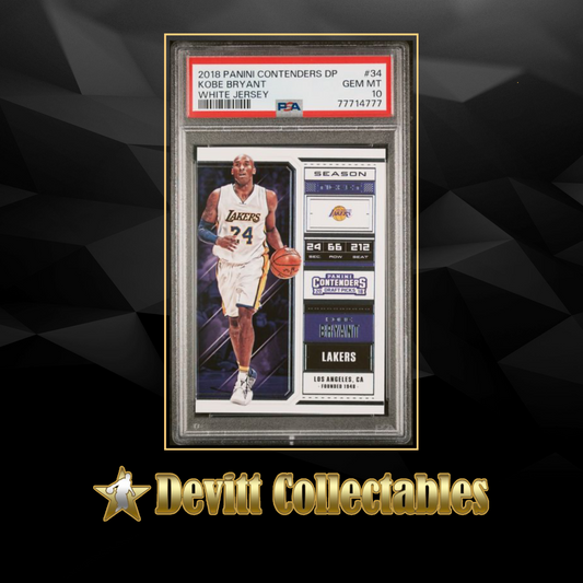 2018/19 panini contenders kobe bryant white jersey gem mint psa10